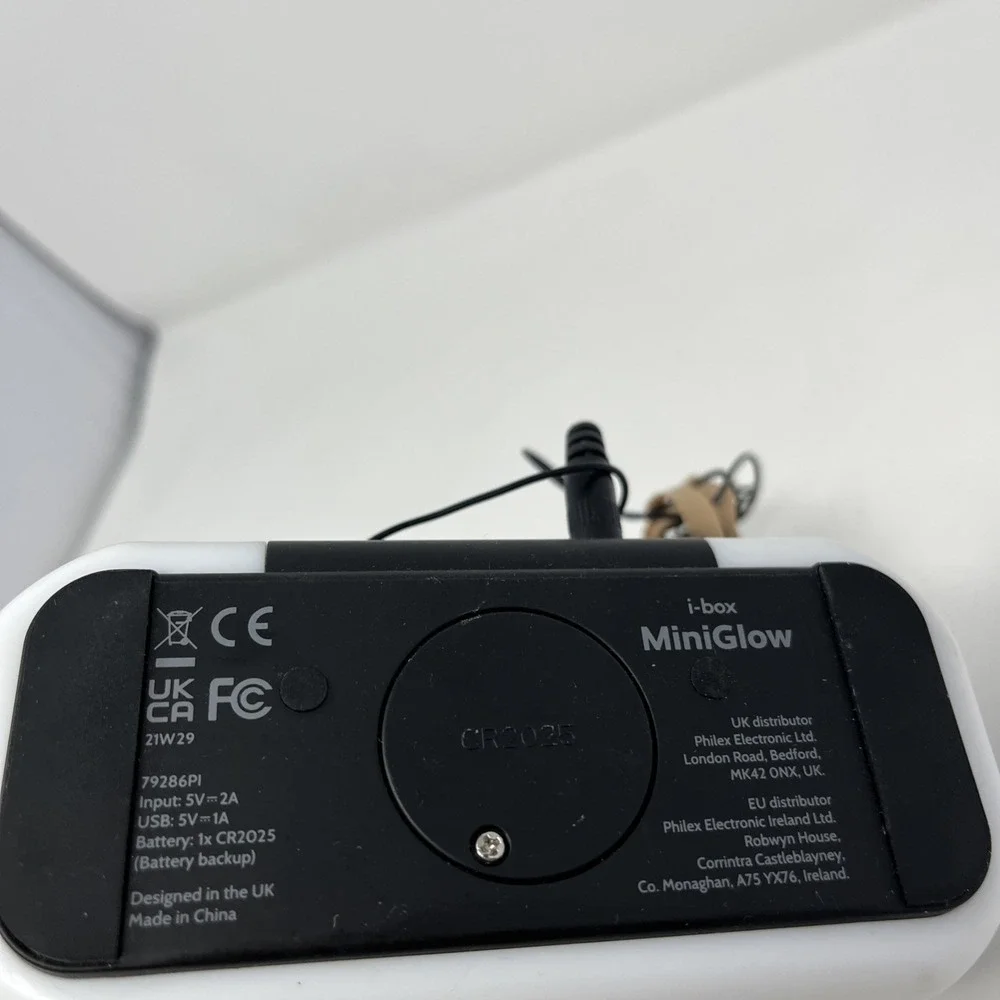 i-box MiniGlow Bedside Alarm Clock with FM Radio Nightlight Natural Sounds‎ RGB